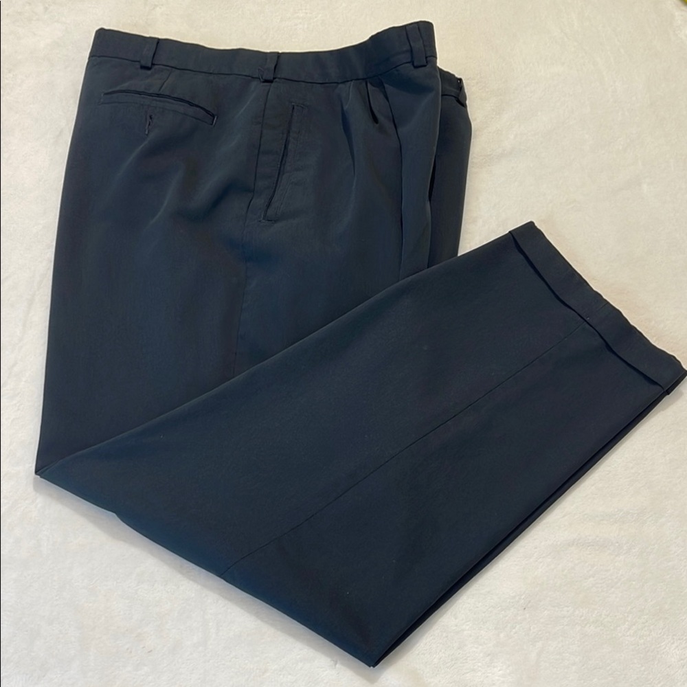 SAVANE MENS SIZE 42/32 Classic Navy Blue Dress Pants